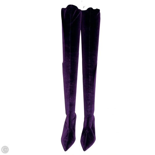 Boots Over-the-knee Heels By Zara Women In Purple, Size: 7
