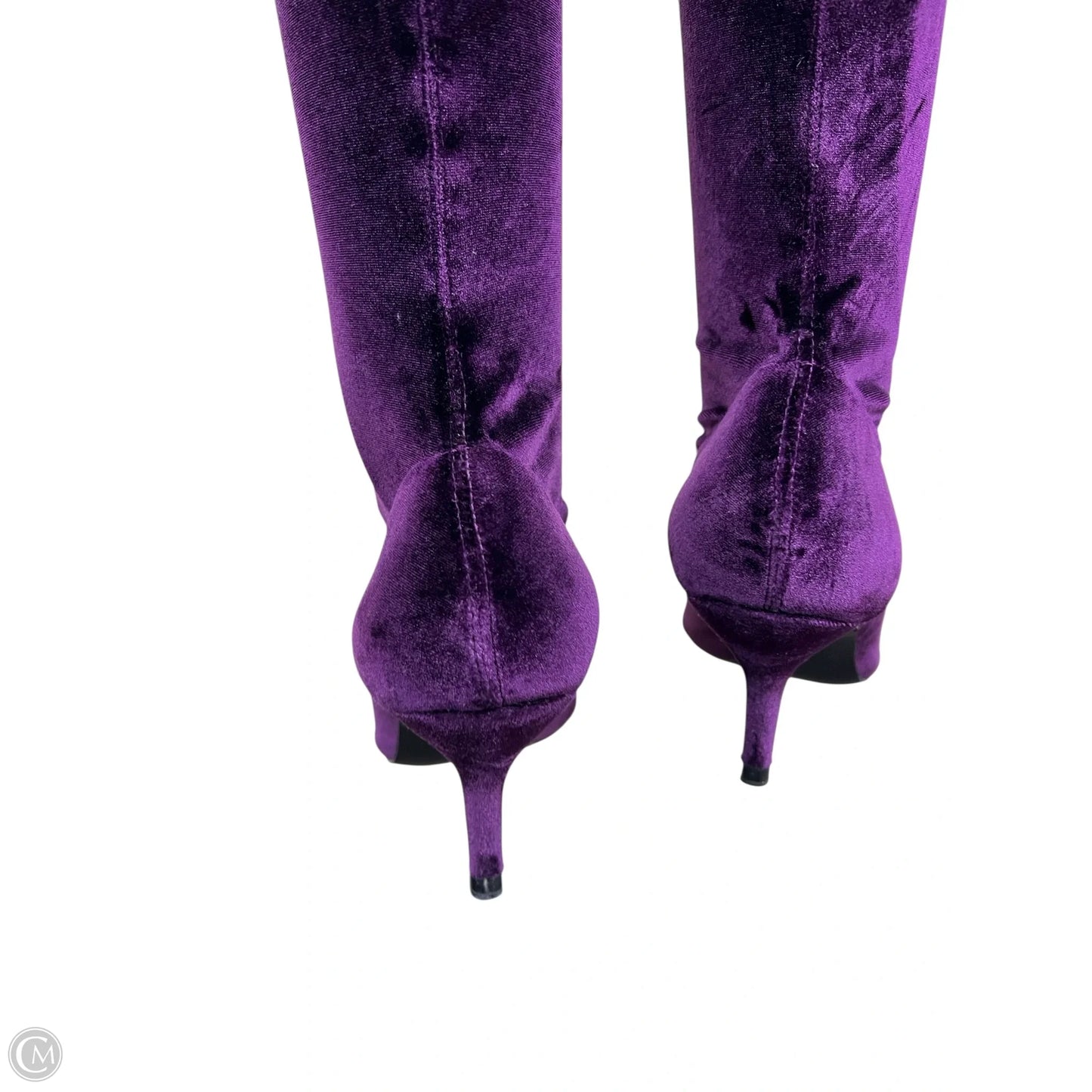 Boots Over-the-knee Heels By Zara Women In Purple, Size: 7