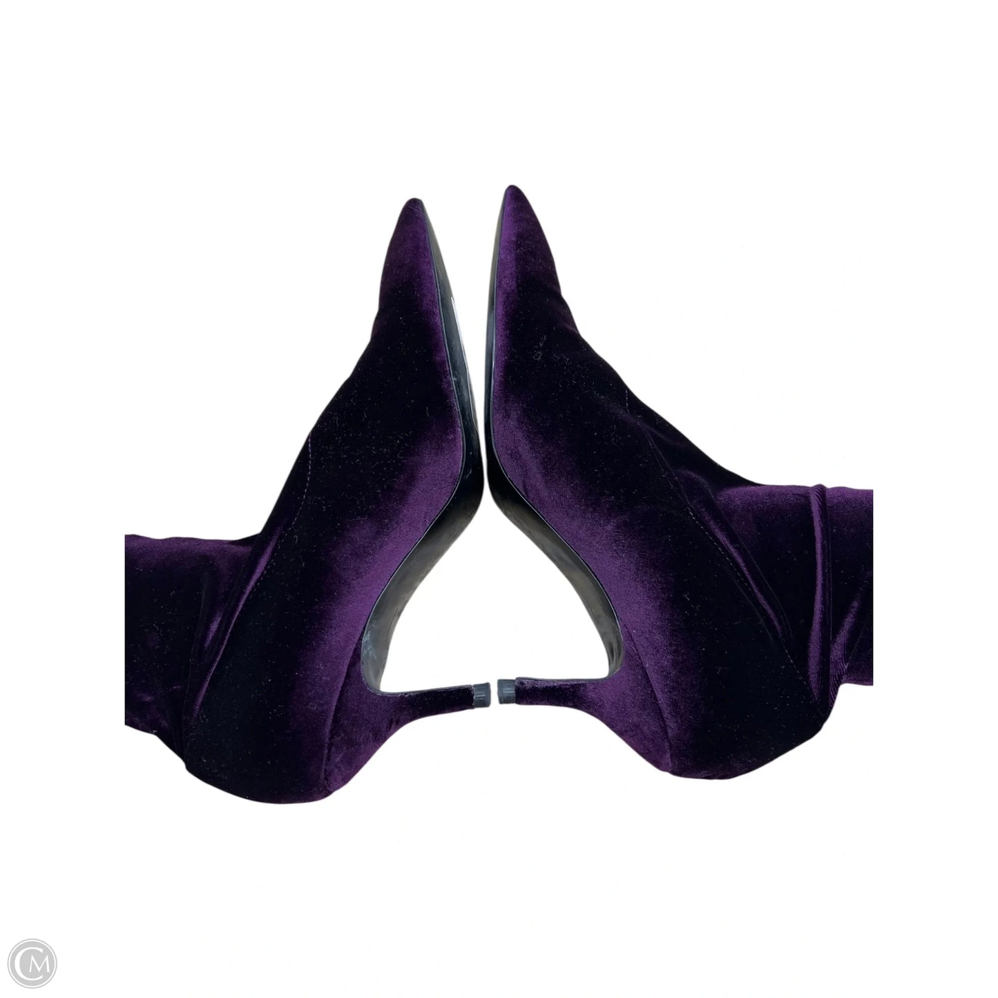 Boots Over-the-knee Heels By Zara Women In Purple, Size: 7