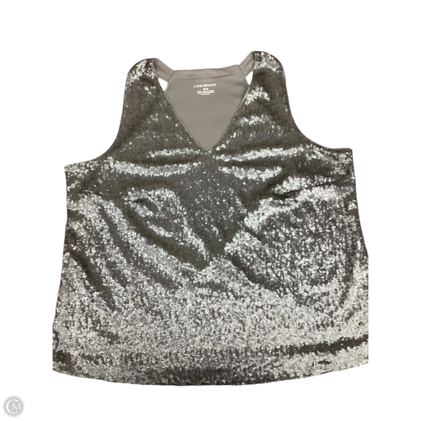 Top Sleeveless By Lane Bryant In Grey, Size: 1x