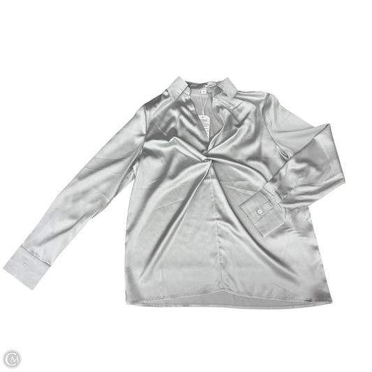 Blouse Long Sleeve By Clothes Mentor In Grey, Size: S