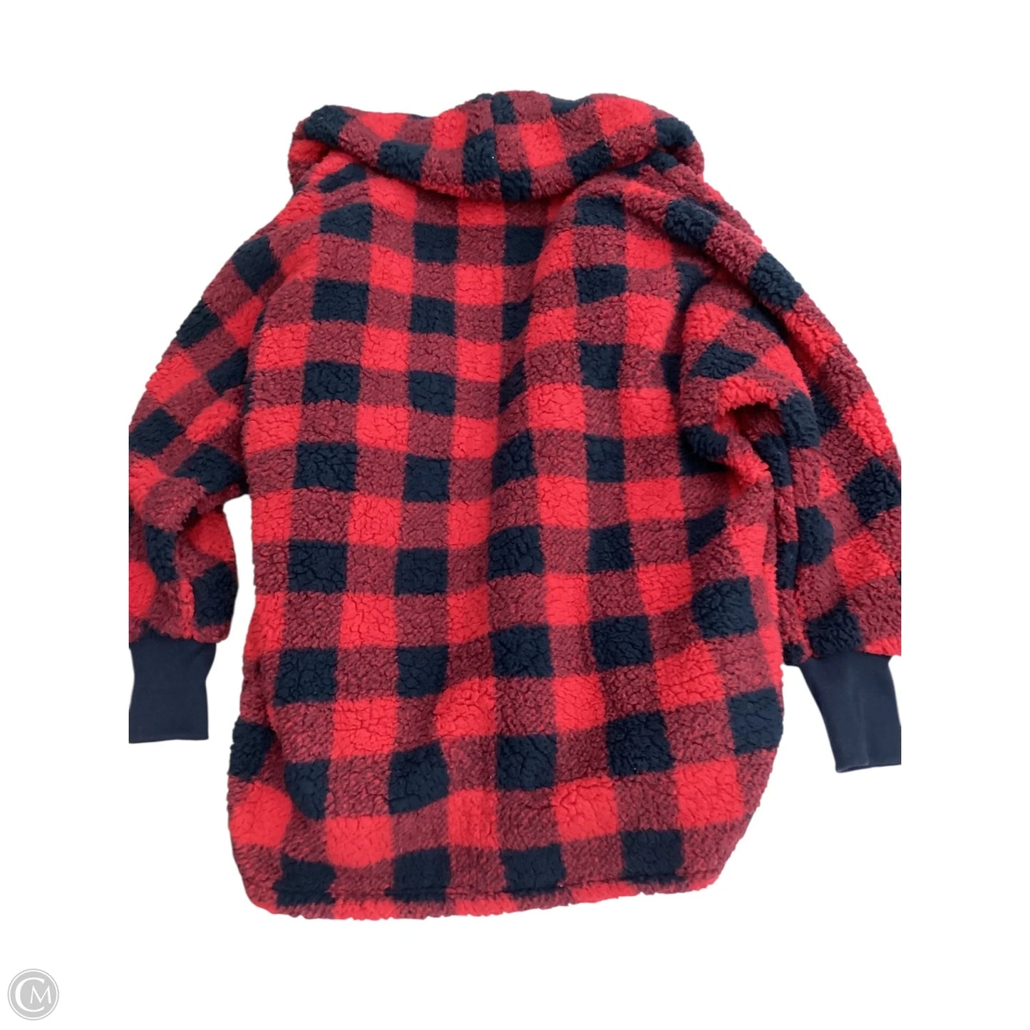 Jacket Fleece By Clothes Mentor In Checkered Pattern, Size: S