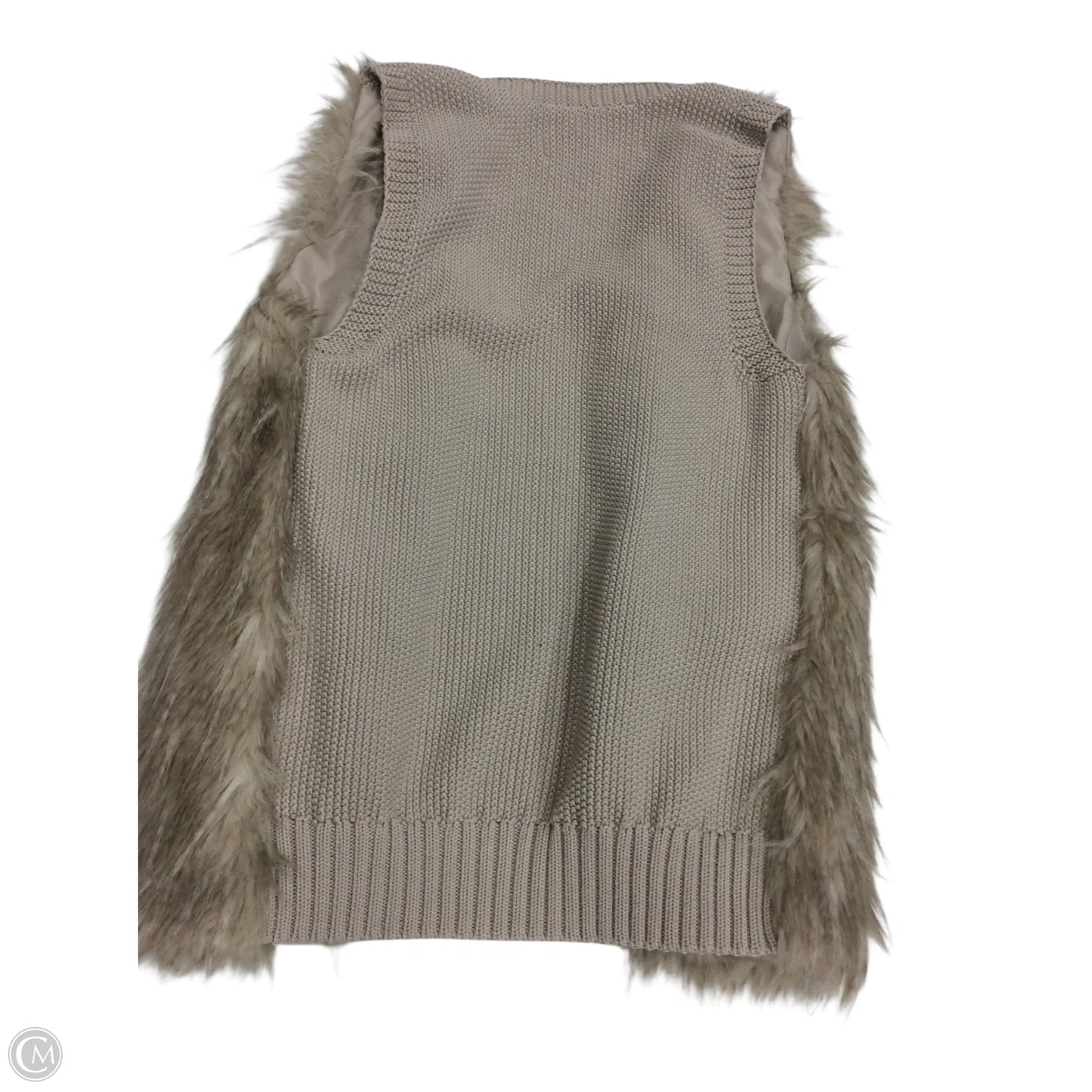 Vest Faux Fur & Sherpa By Sebby In Beige, Size: S