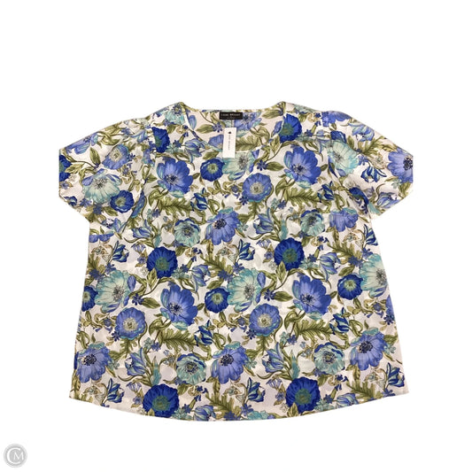 Blouse Short Sleeve By Lane Bryant In Floral Print, Size: 2x