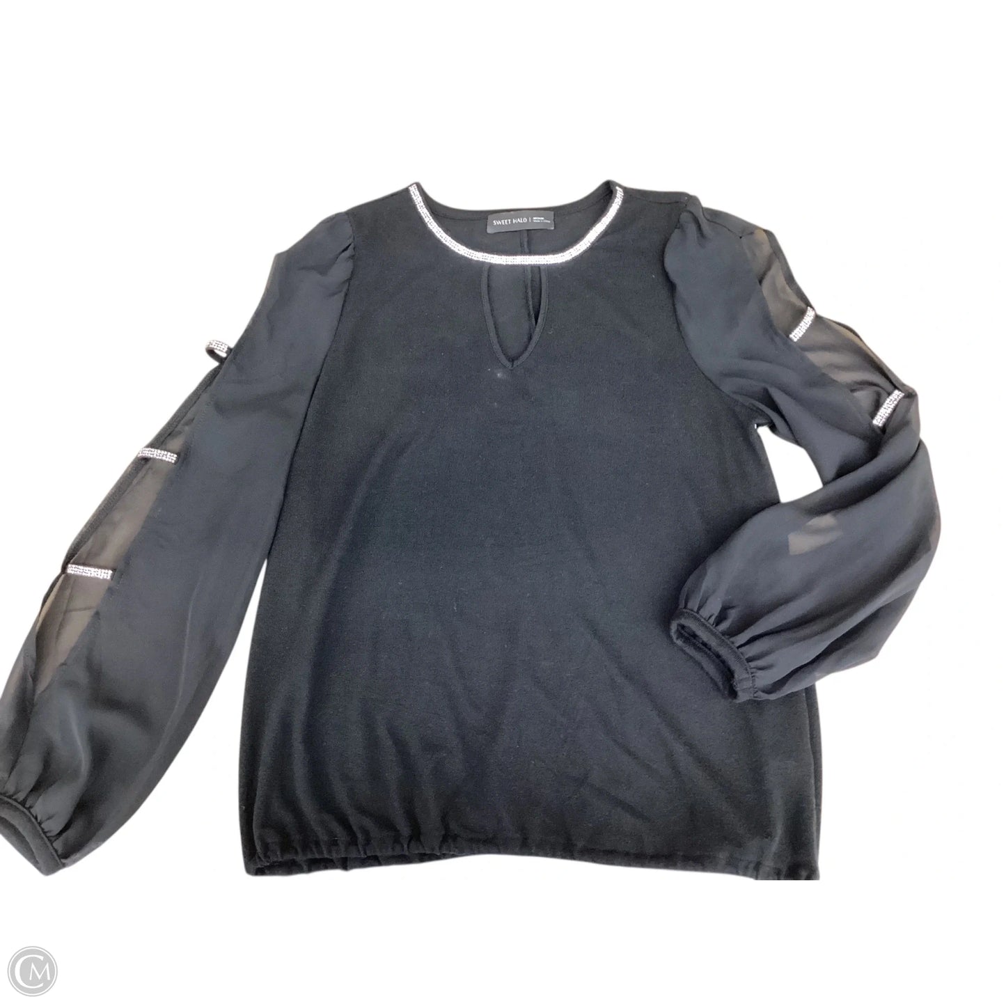 Top Long Sleeve By Clothes Mentor In Black, Size: M