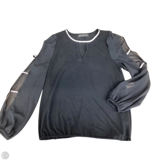 Top Long Sleeve By Clothes Mentor In Black, Size: M