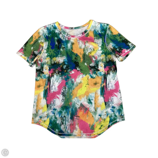 Athletic Top Short Sleeve By Lululemon In Multi-colored, Size: S