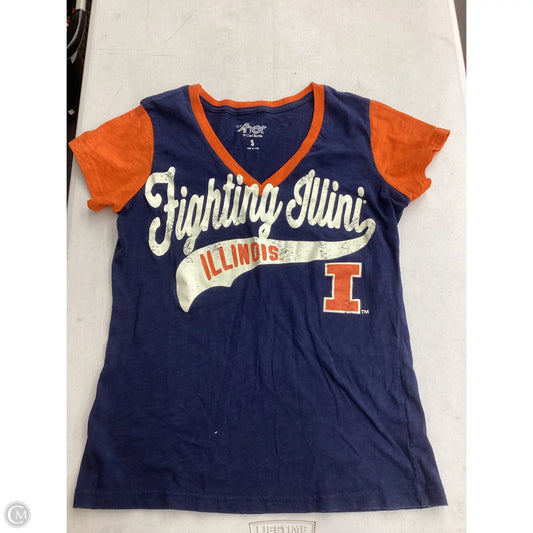 Athletic Top Short Sleeve By Clothes Mentor In Blue & Orange, Size: S