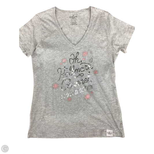 Top Short Sleeve Basic By Clothes Mentor In Grey, Size: Xl