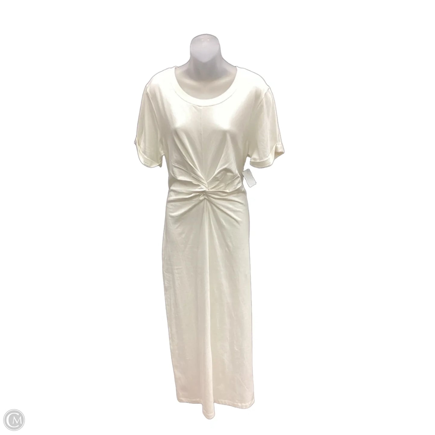 Dress Casual Midi By Cmc In Cream, Size: Xl