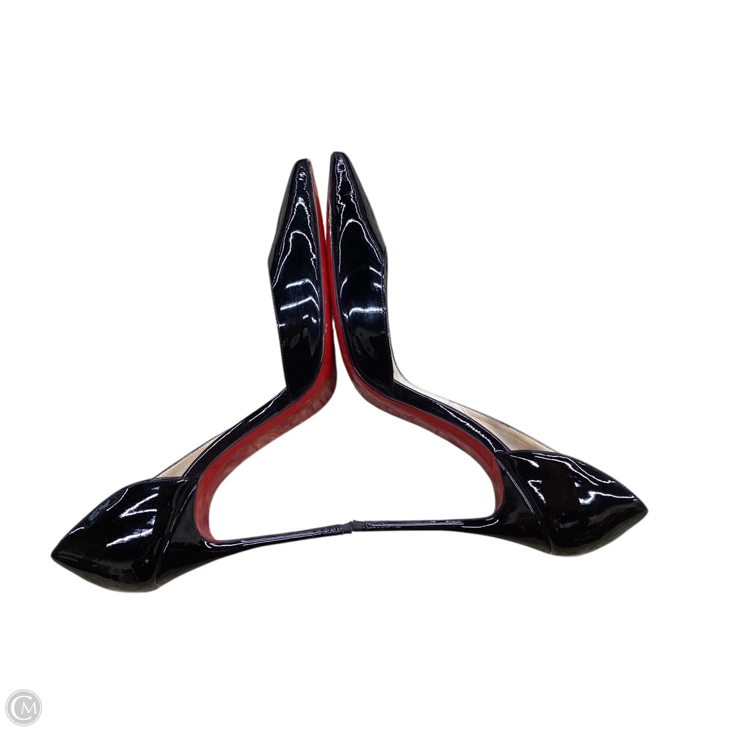 Shoes Luxury Designer By Christian Louboutin In Black, Size: 9.5