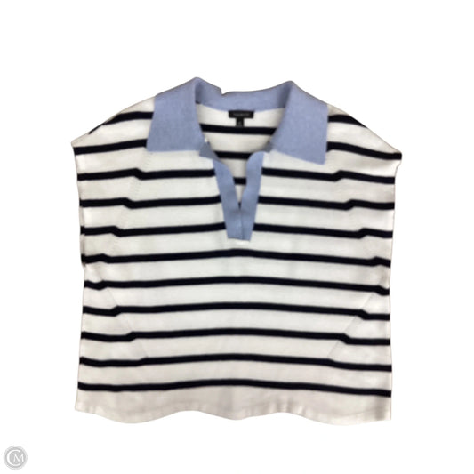 Sweater Short Sleeve By Talbots In Striped Pattern, Size: M