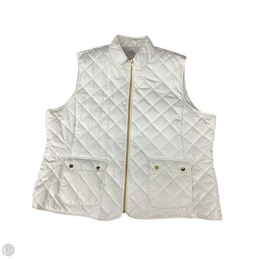 Vest Puffer & Quilted By St Johns Bay In Cream, Size: 3x