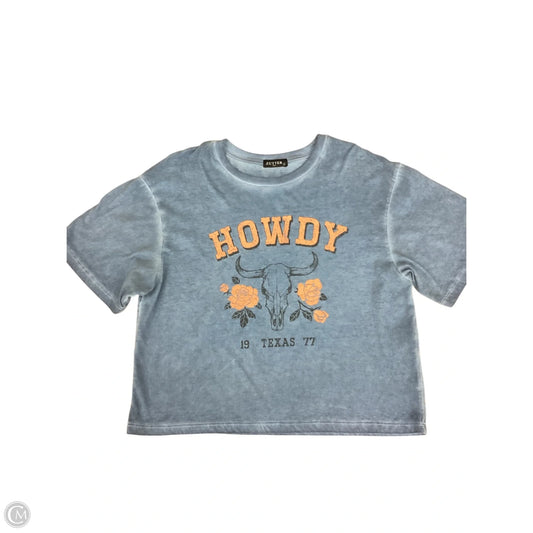 Top Short Sleeve Basic By Zutter In Blue, Size: L