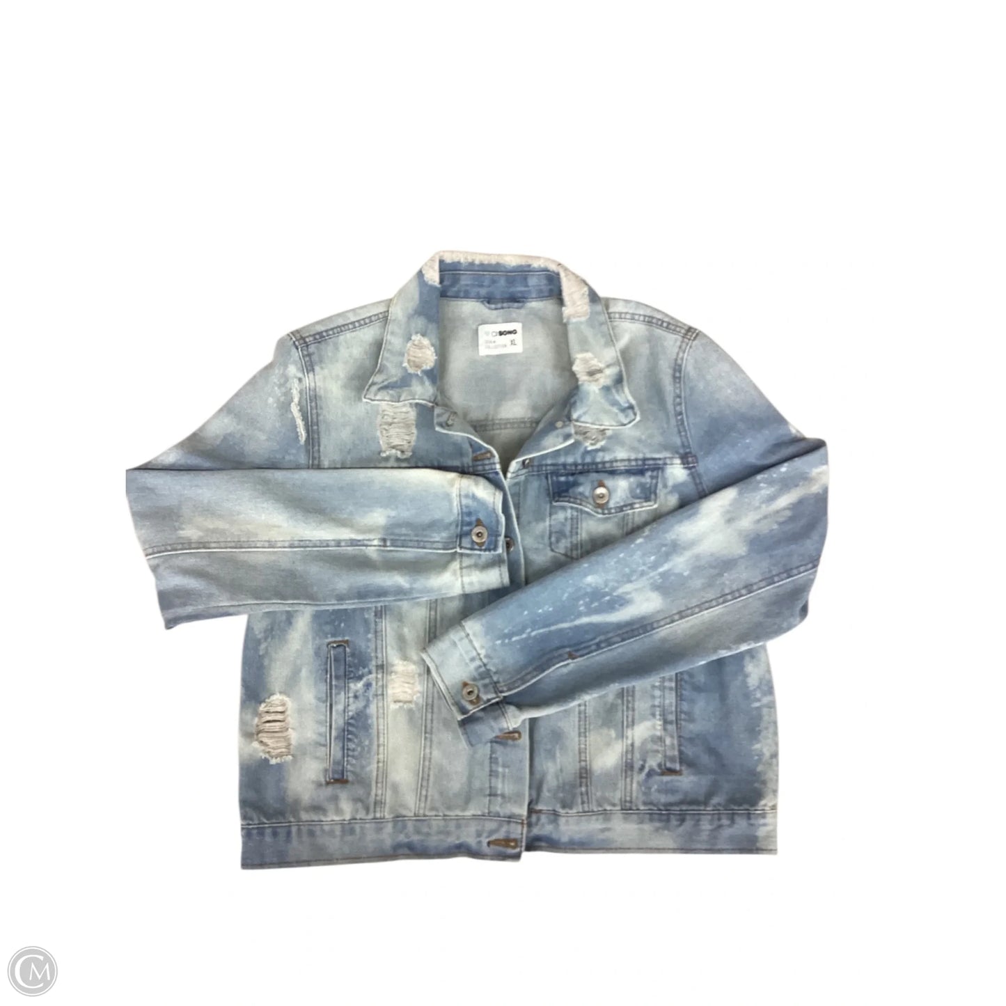 Jacket Denim By Ci Sono In Blue Denim, Size: Xl