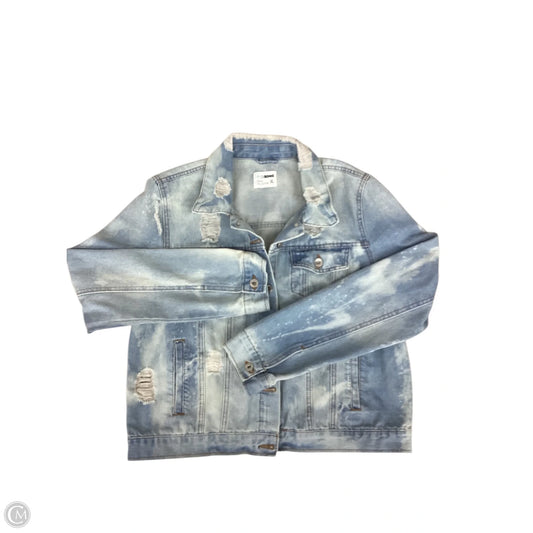 Jacket Denim By Ci Sono In Blue Denim, Size: Xl