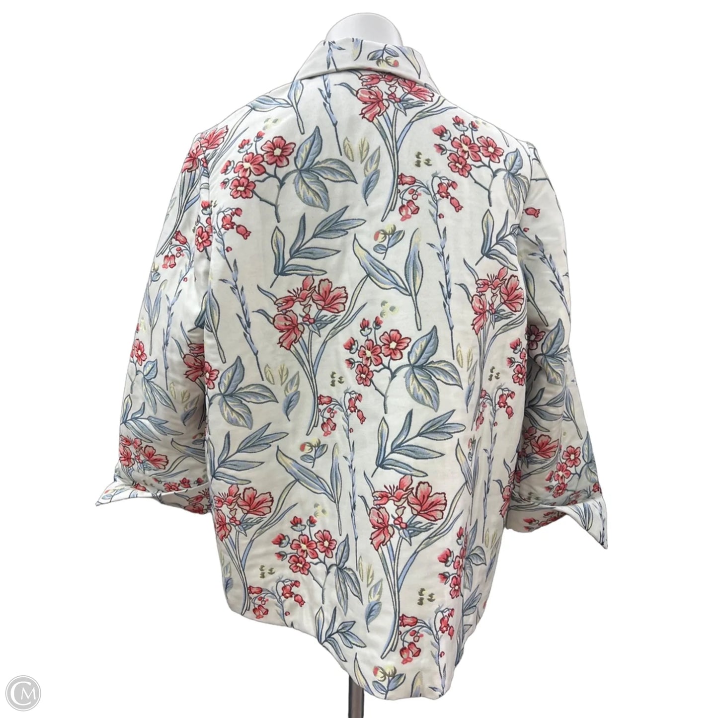 Blazer By Clothes Mentor In Floral Print, Size: L