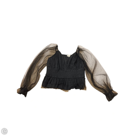 Blouse Long Sleeve By Ee Some In Black, Size: L