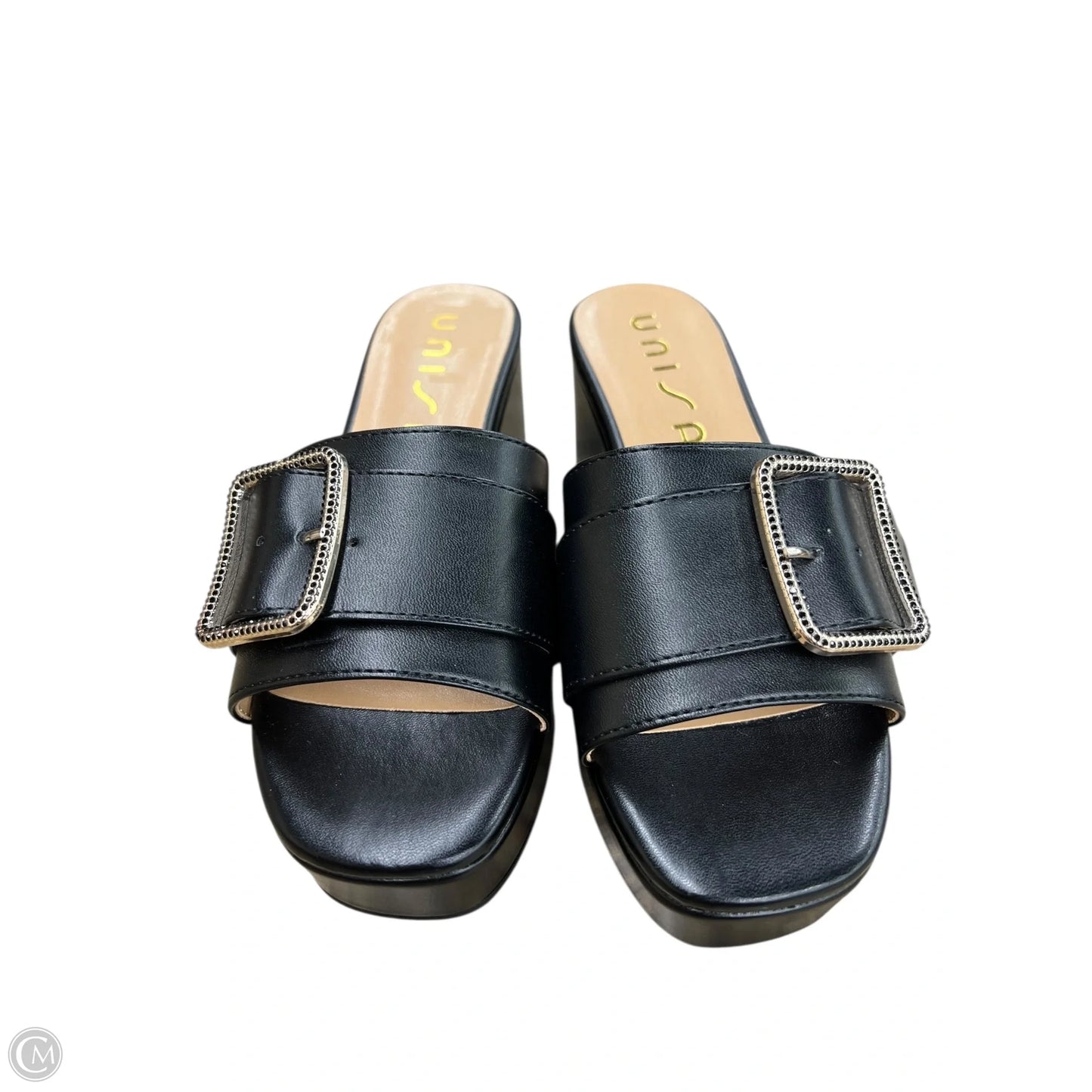 Sandals Heels Platform By Unisa In Black, Size: 6