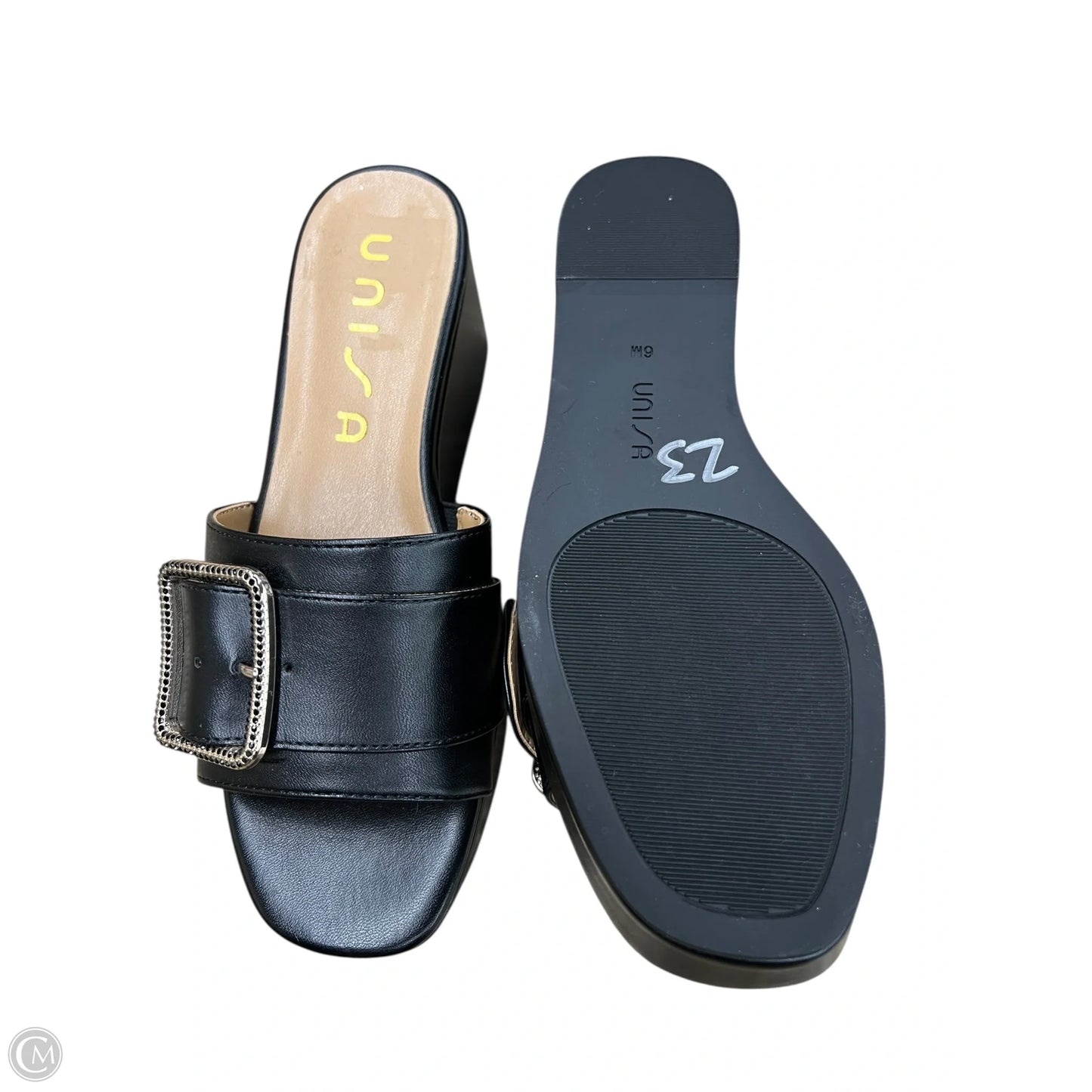 Sandals Heels Platform By Unisa In Black, Size: 6