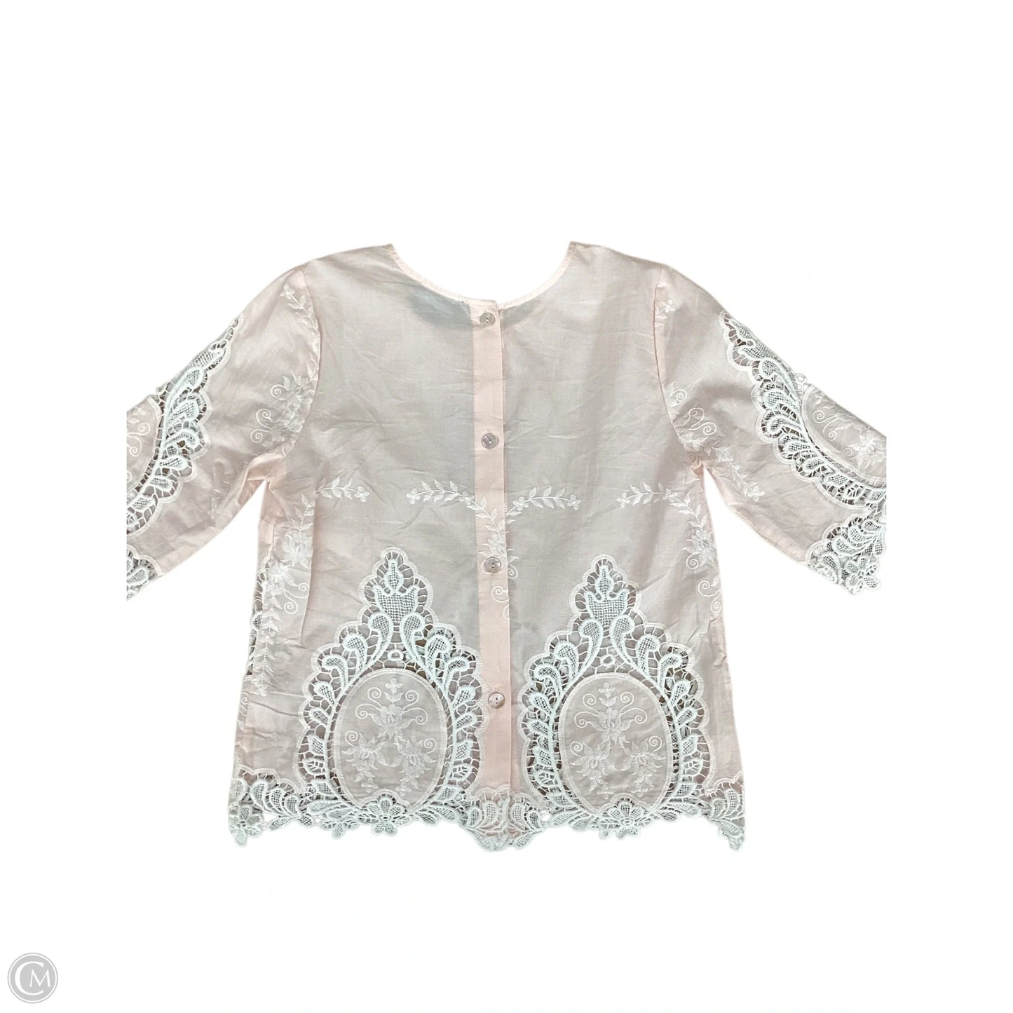 Blouse Short Sleeve By Cynthia Rowley In Peach, Size: S