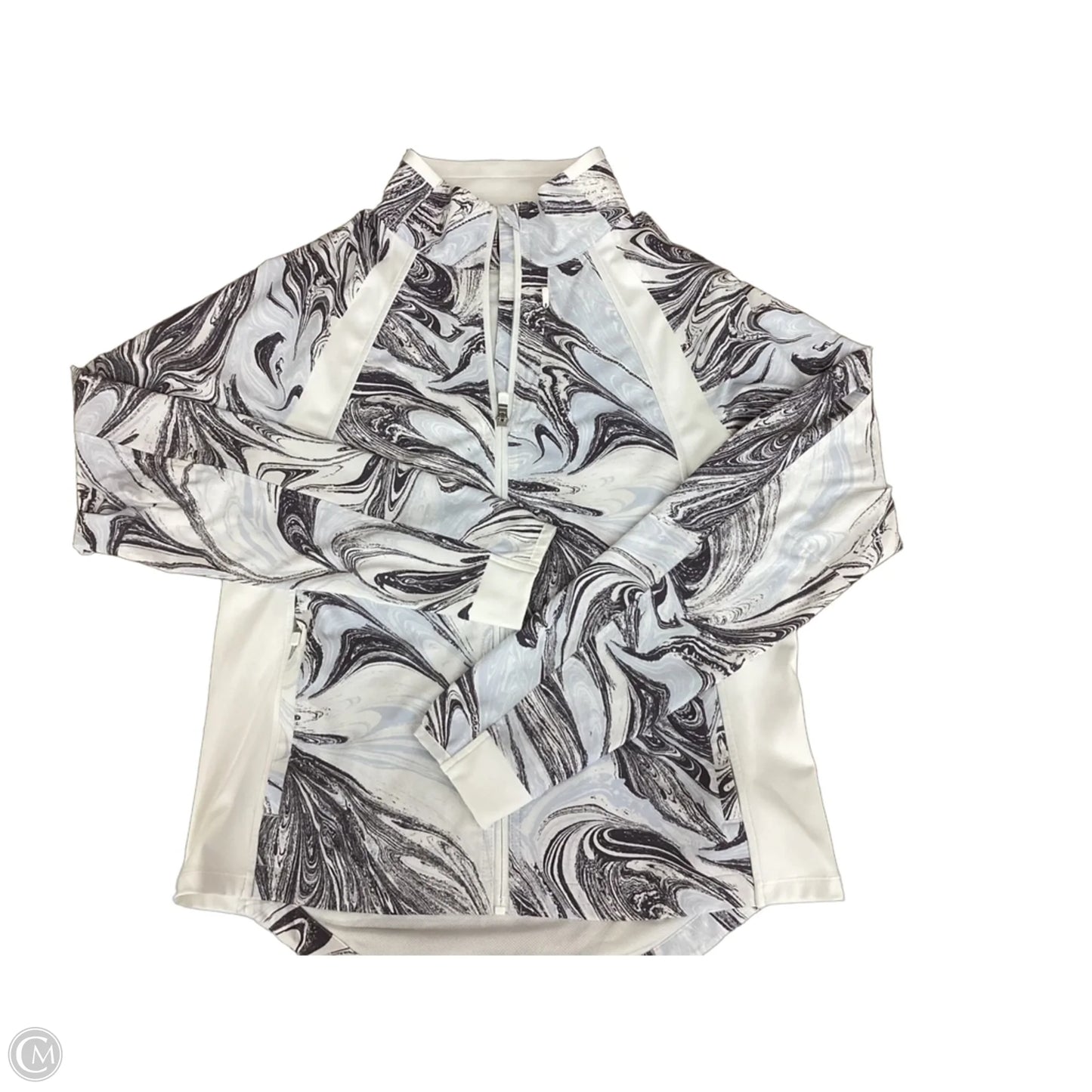 Athletic Jacket By Athleta In Blue & Grey, Size: S