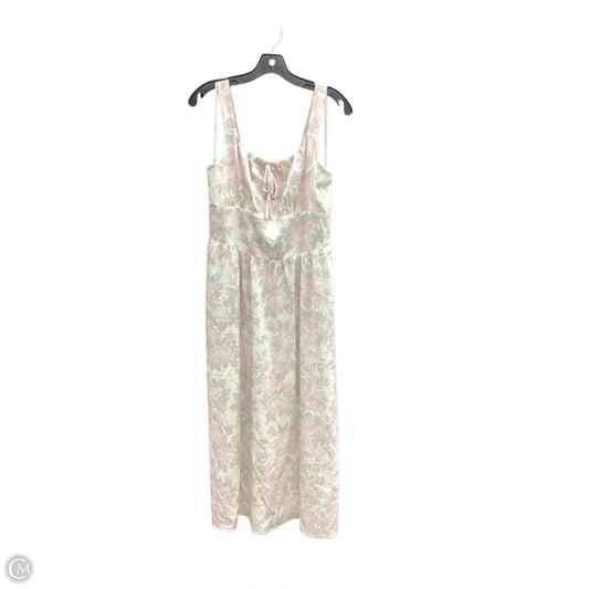 Dress Casual Midi By Monteau In Floral Print, Size: L