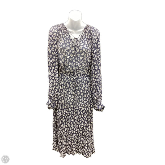 Dress Casual Midi By Polo Ralph Lauren In Blue & Cream, Size: S