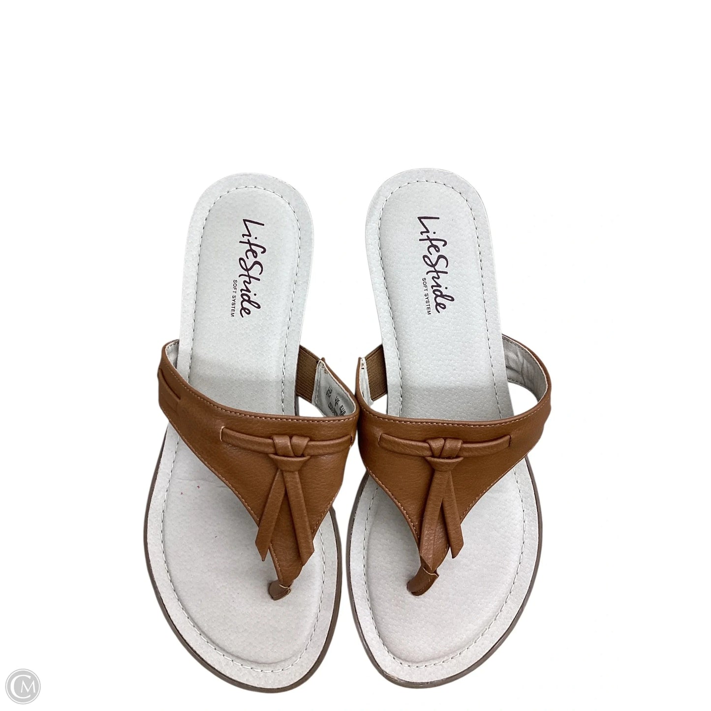Sandals Flats By Life Stride In Tan, Size: 9