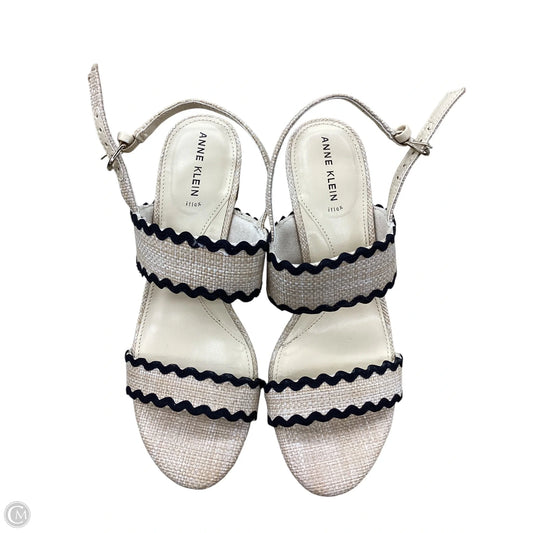 Sandals Heels Block By Anne Klein In Tan, Size: 6.5