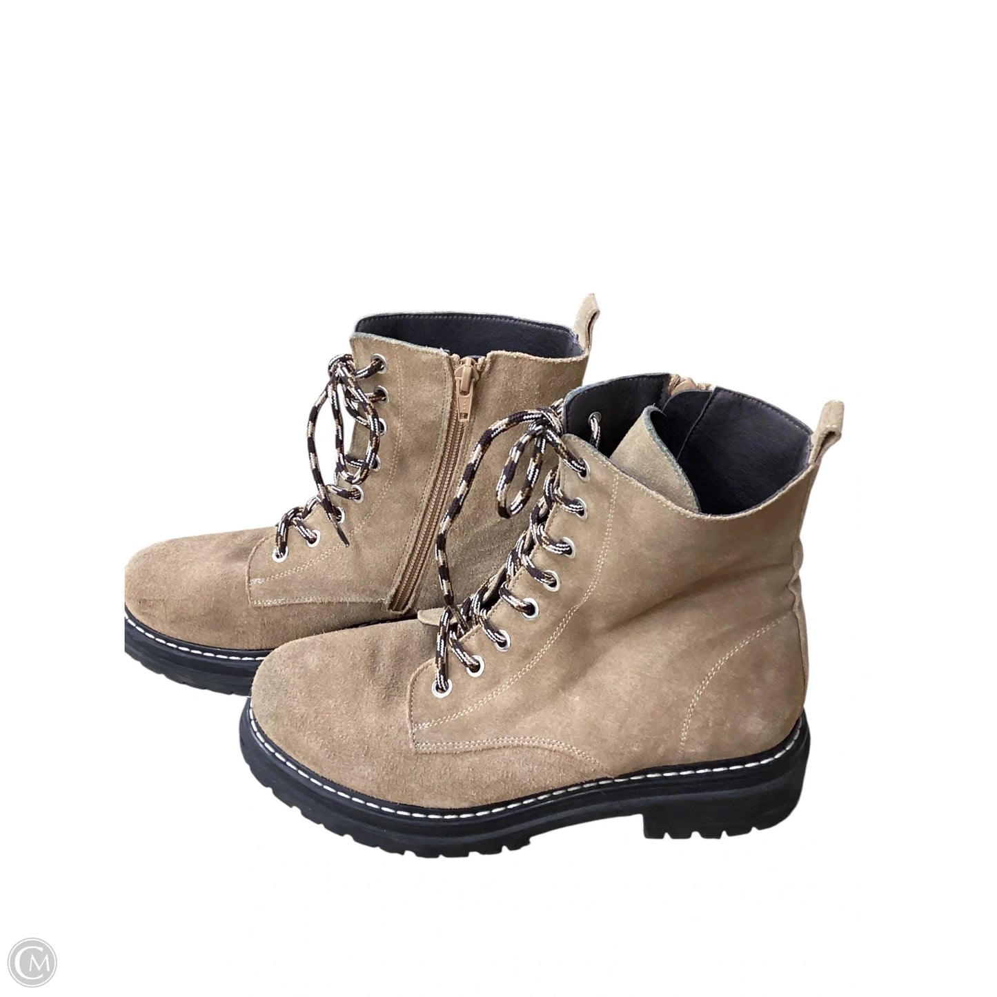Boots Leather By Anthropologie In Brown, Size: 7.5