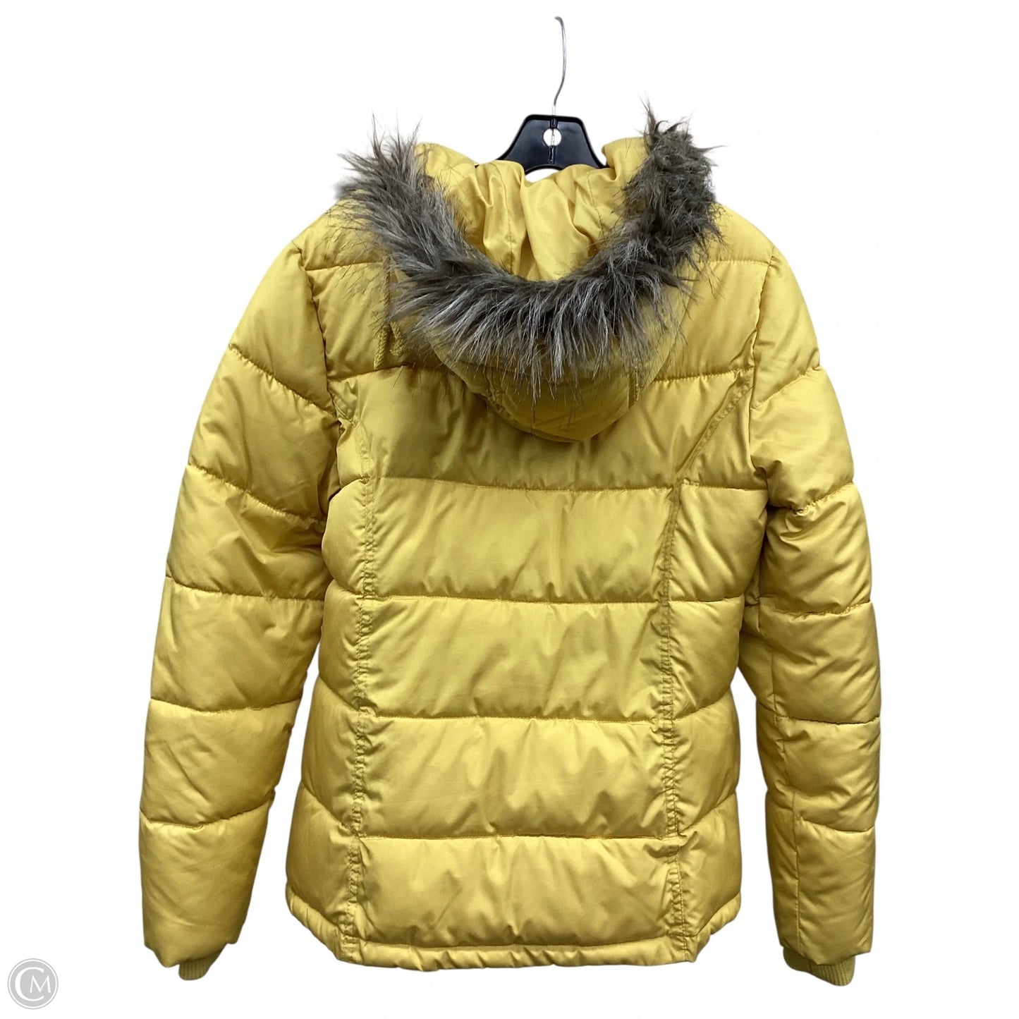 Coat Puffer & Quilted By Ruff Hewn In Yellow, Size: M