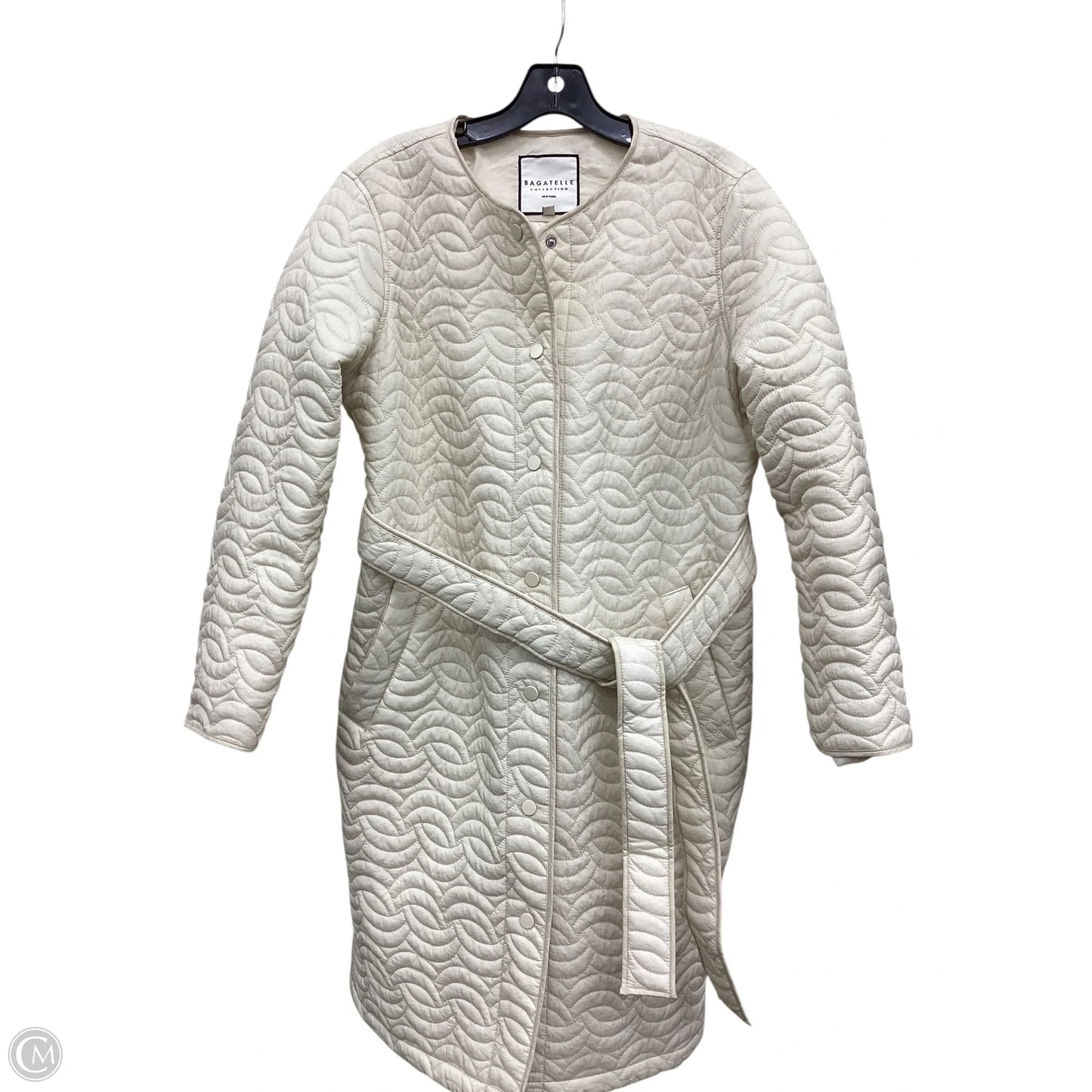 Jacket Puffer & Quilted By Bagatelle In Cream, Size: M