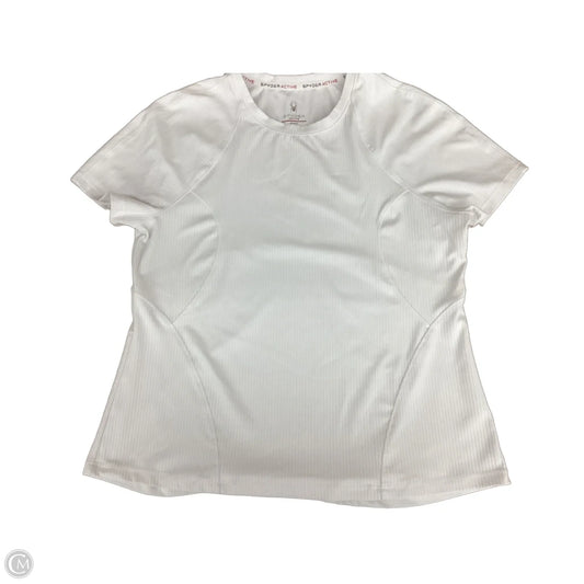 Athletic Top Short Sleeve By Spyder In White, Size: M