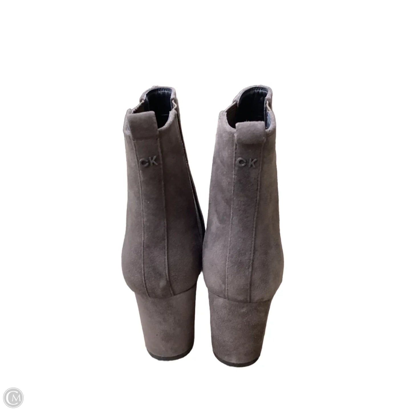 Boots Leather By Calvin Klein In Taupe, Size: 8