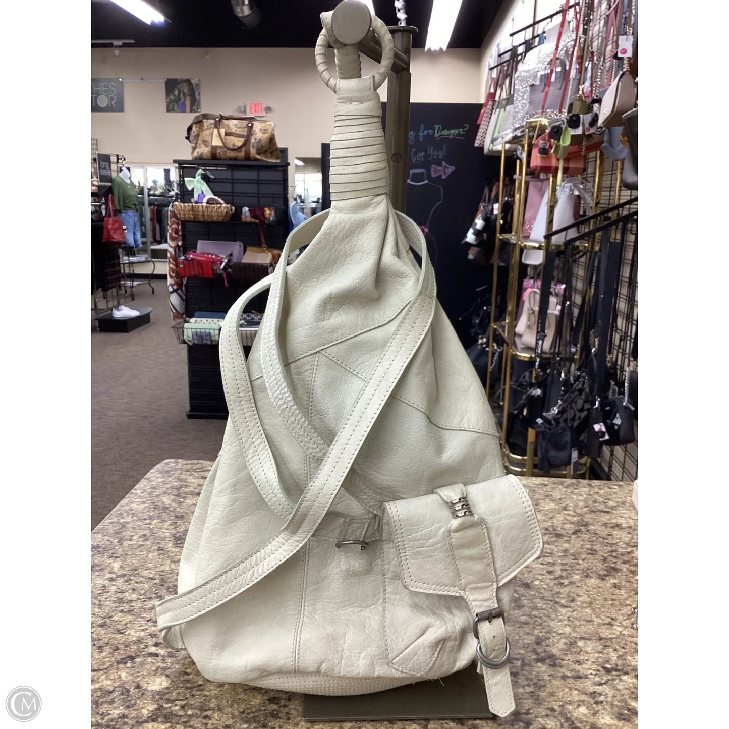 Backpack Leather By Free People, Size: Medium