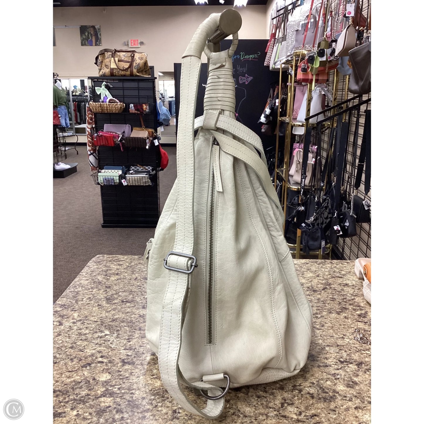 Backpack Leather By Free People, Size: Medium