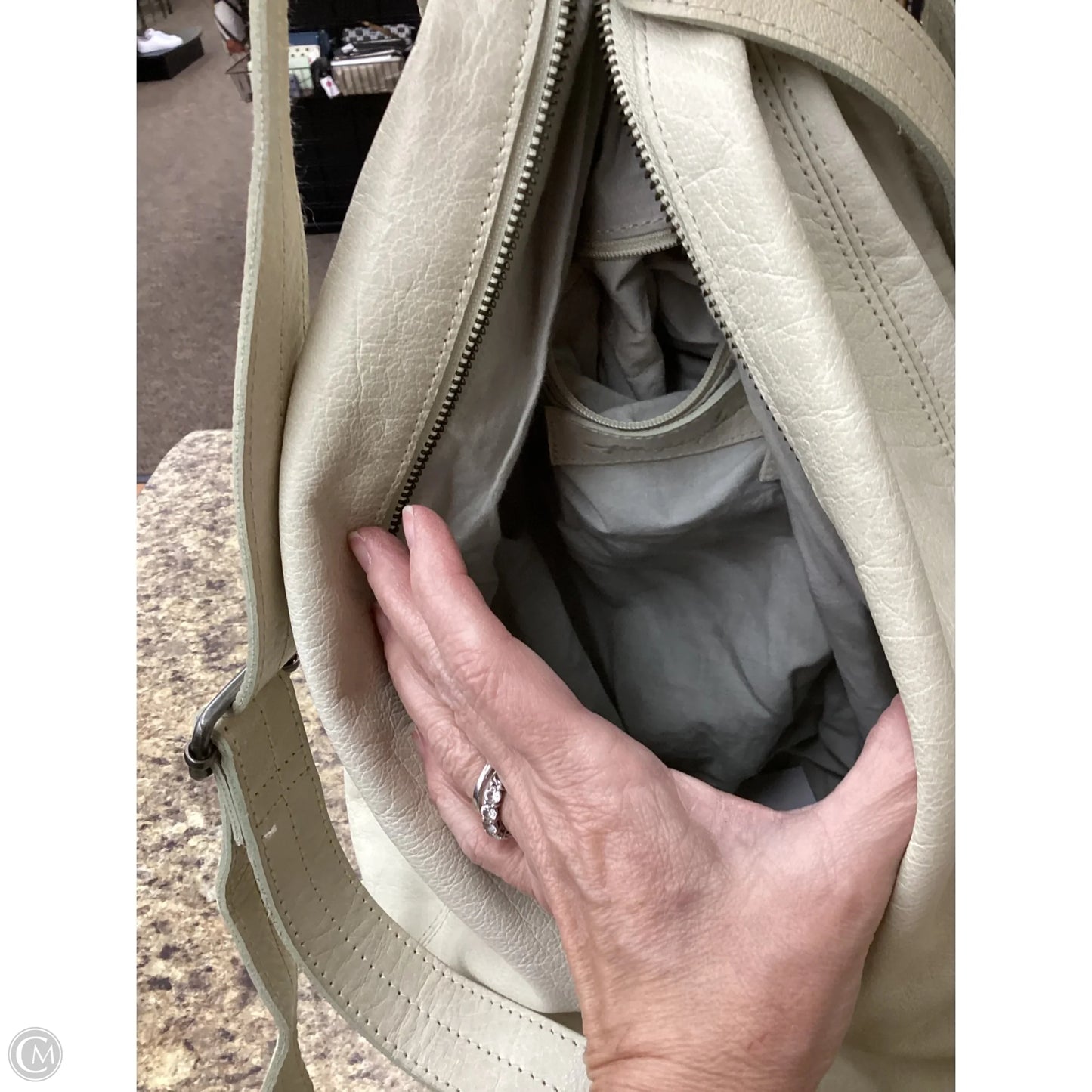 Backpack Leather By Free People, Size: Medium