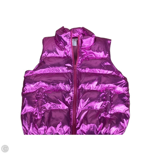 Vest Puffer & Quilted By Tcec In Pink, Size: M