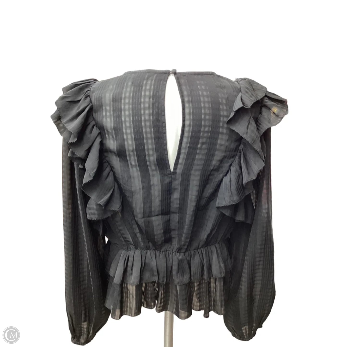 Blouse Long Sleeve By Express In Black, Size: M