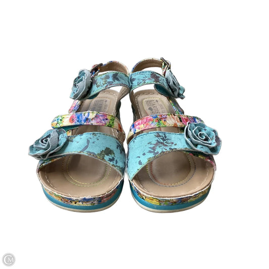 Sandals Flats By Spring Step In Floral Print, Size: 6