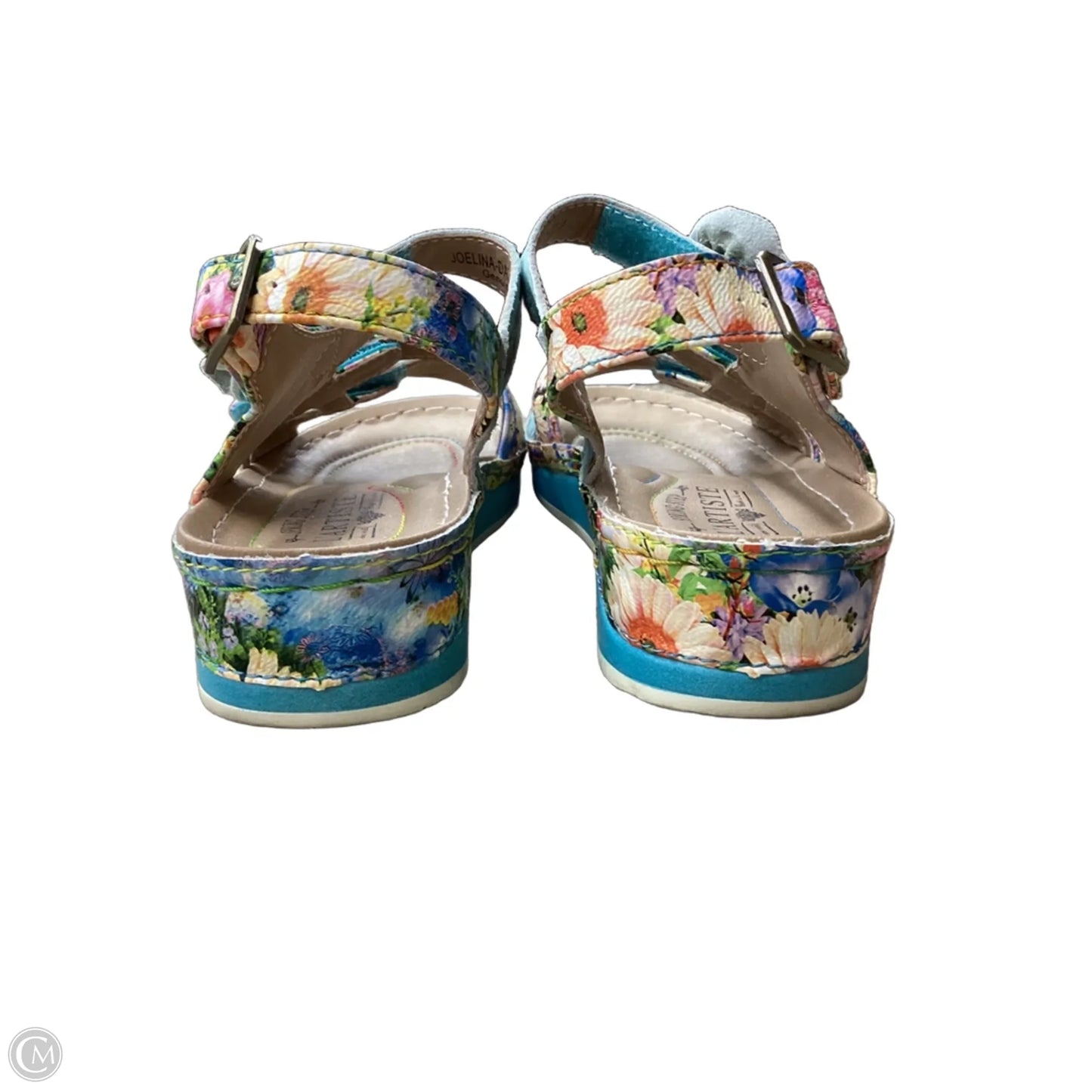 Sandals Flats By Spring Step In Floral Print, Size: 6