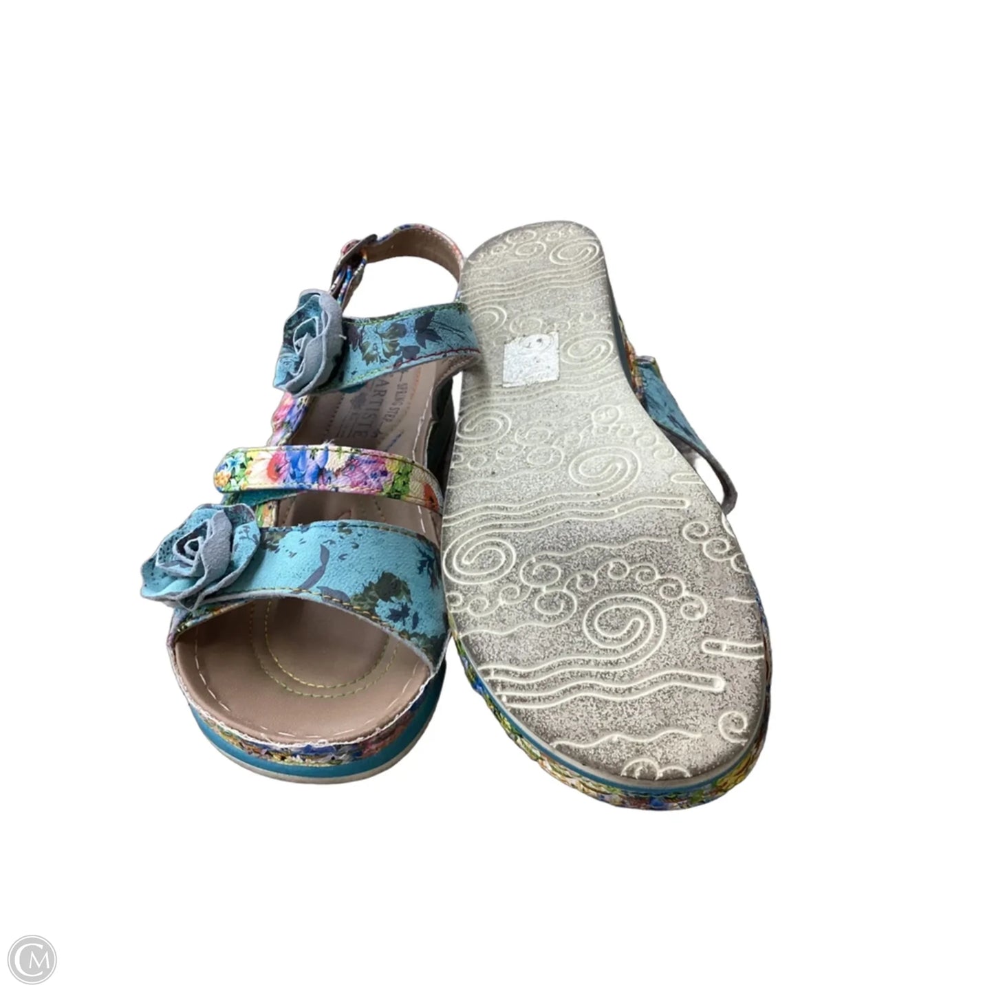 Sandals Flats By Spring Step In Floral Print, Size: 6