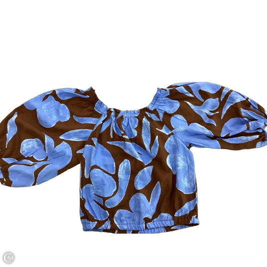 Top Short Sleeve By Rachel Zoe In Blue & Brown, Size: S
