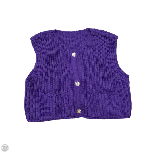 Vest Sweater By Shein In Purple, Size: L