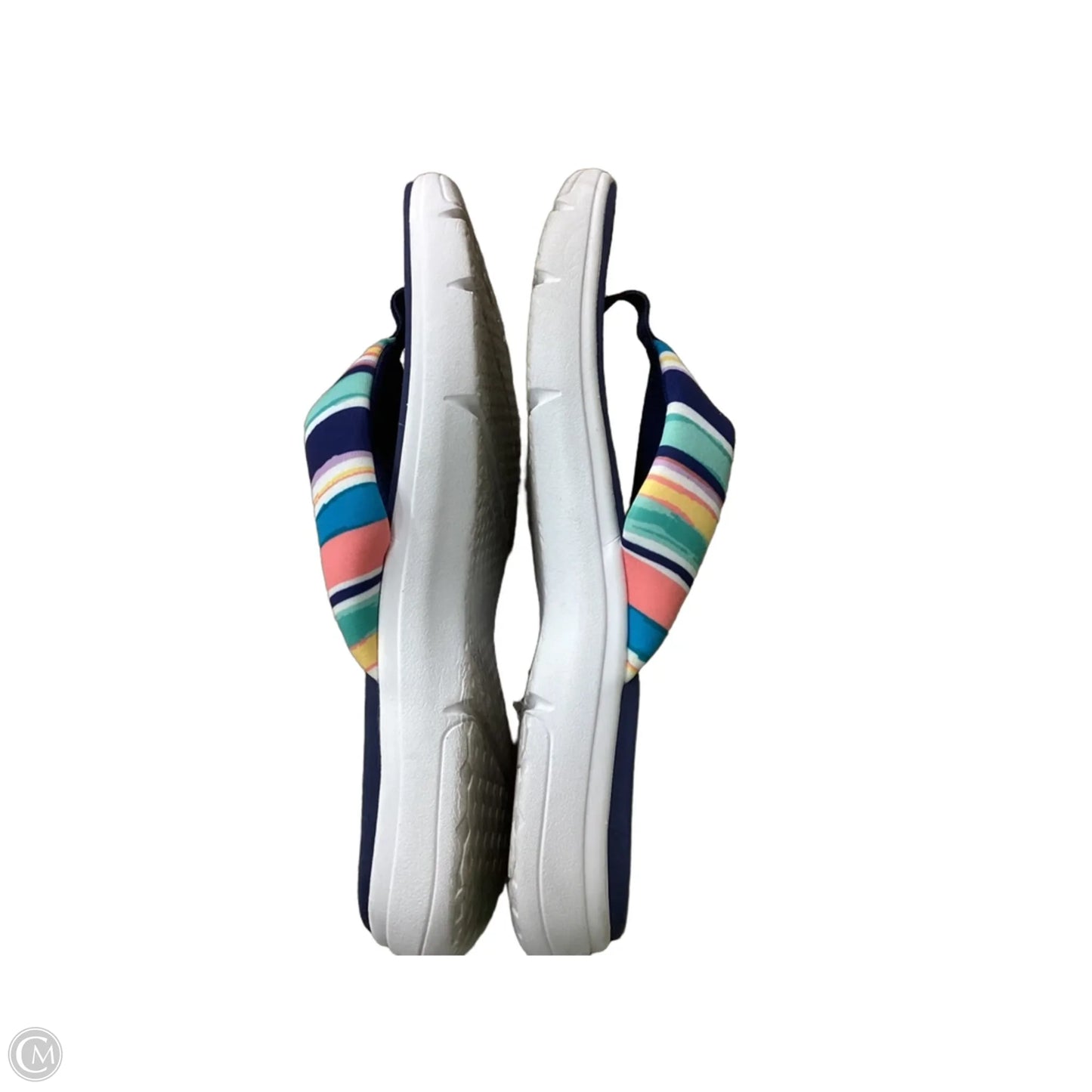 Sandals Flip Flops By Vera Bradley In Striped Pattern, Size: 10