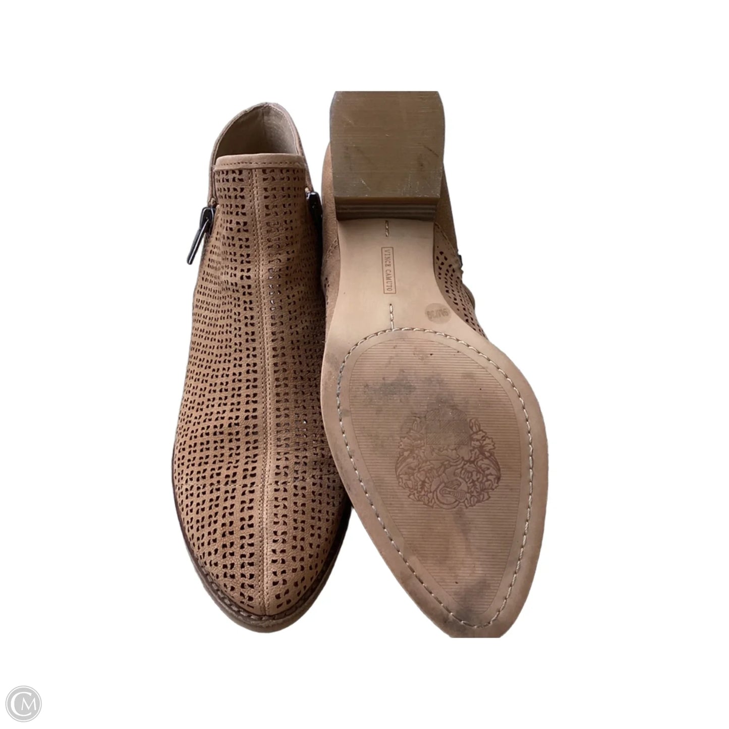 Boots Ankle Heels By Vince Camuto In Tan, Size: 9