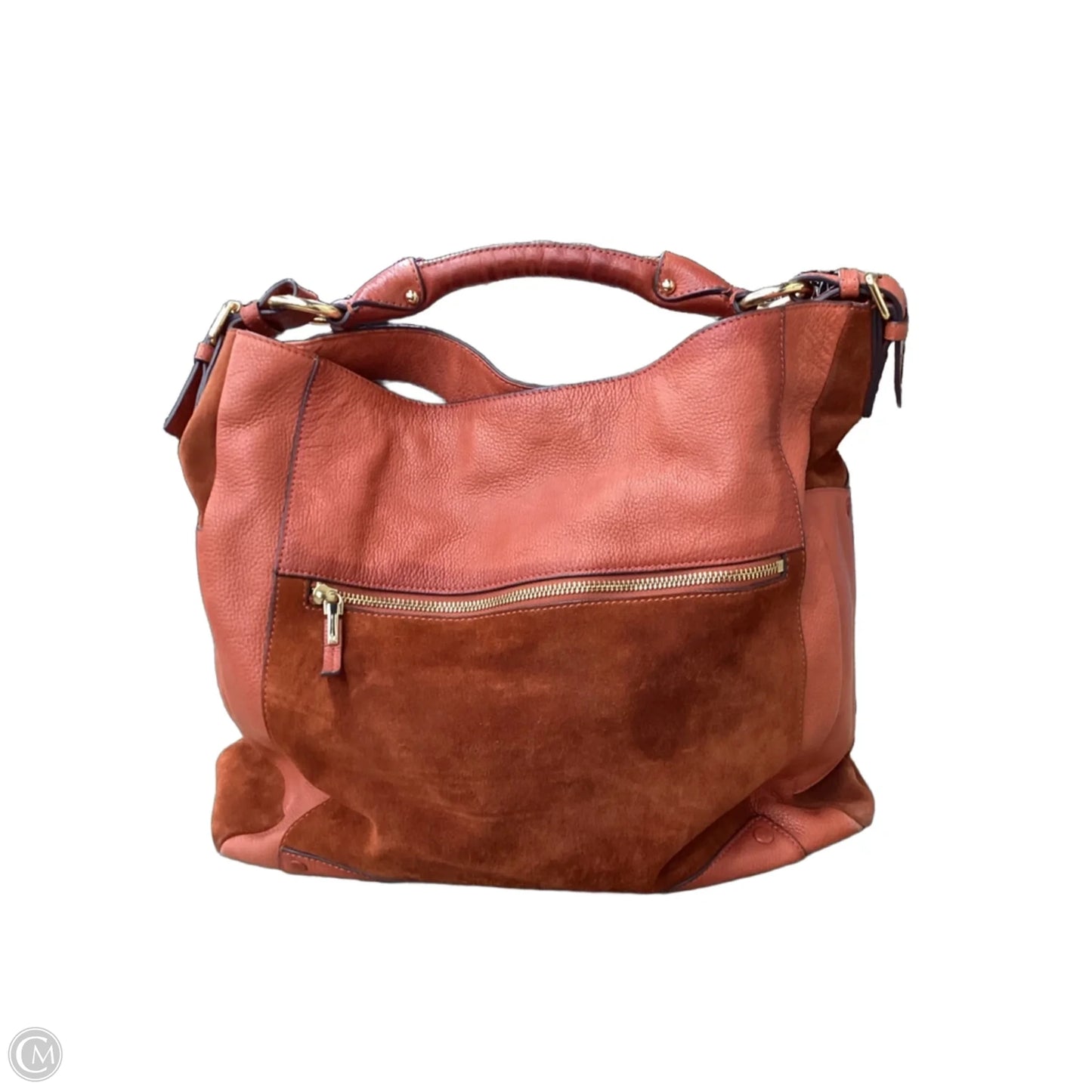 Handbag Leather By Vince Camuto, Size: Large
