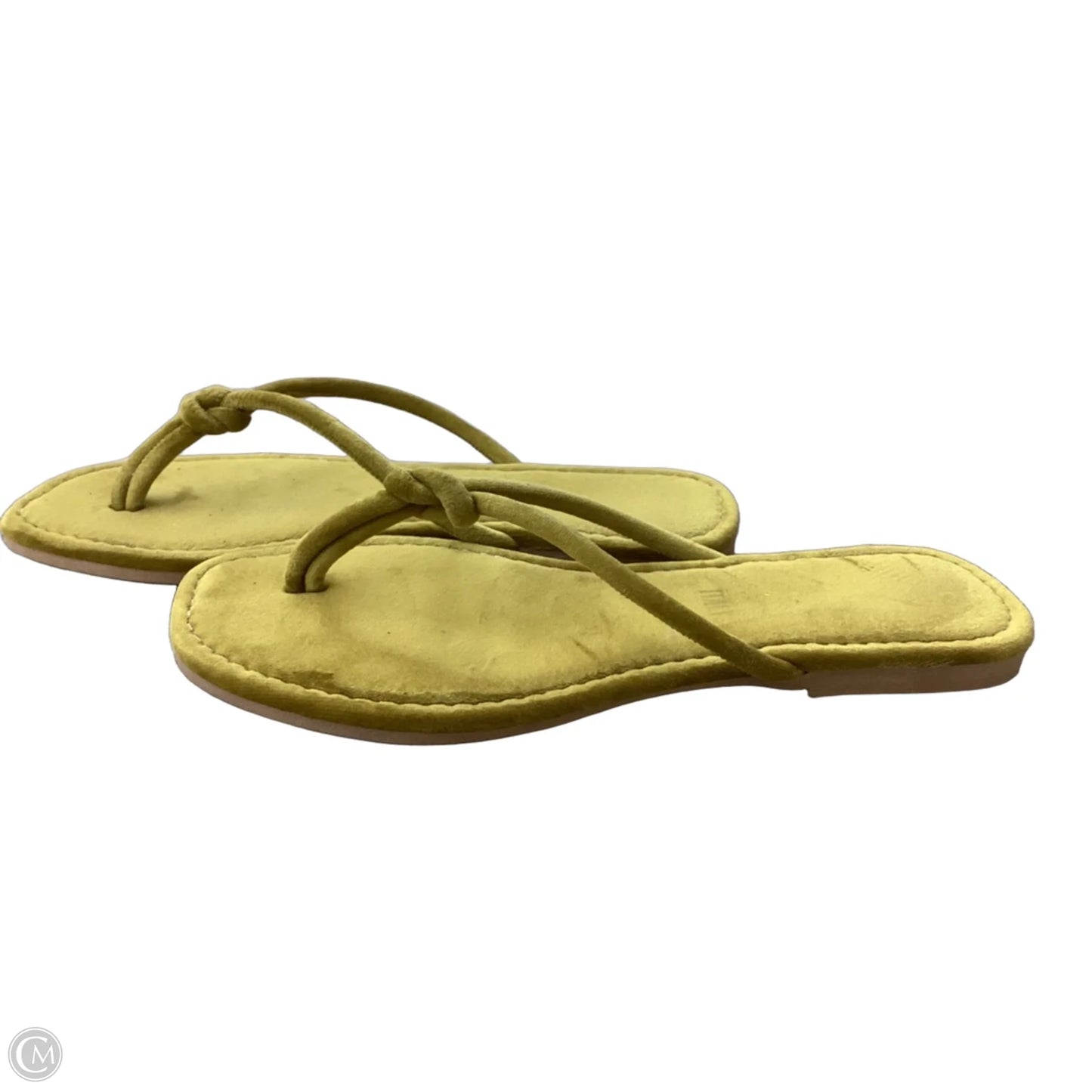 Sandals Flats By Clothes Mentor In Yellow, Size: 7.5