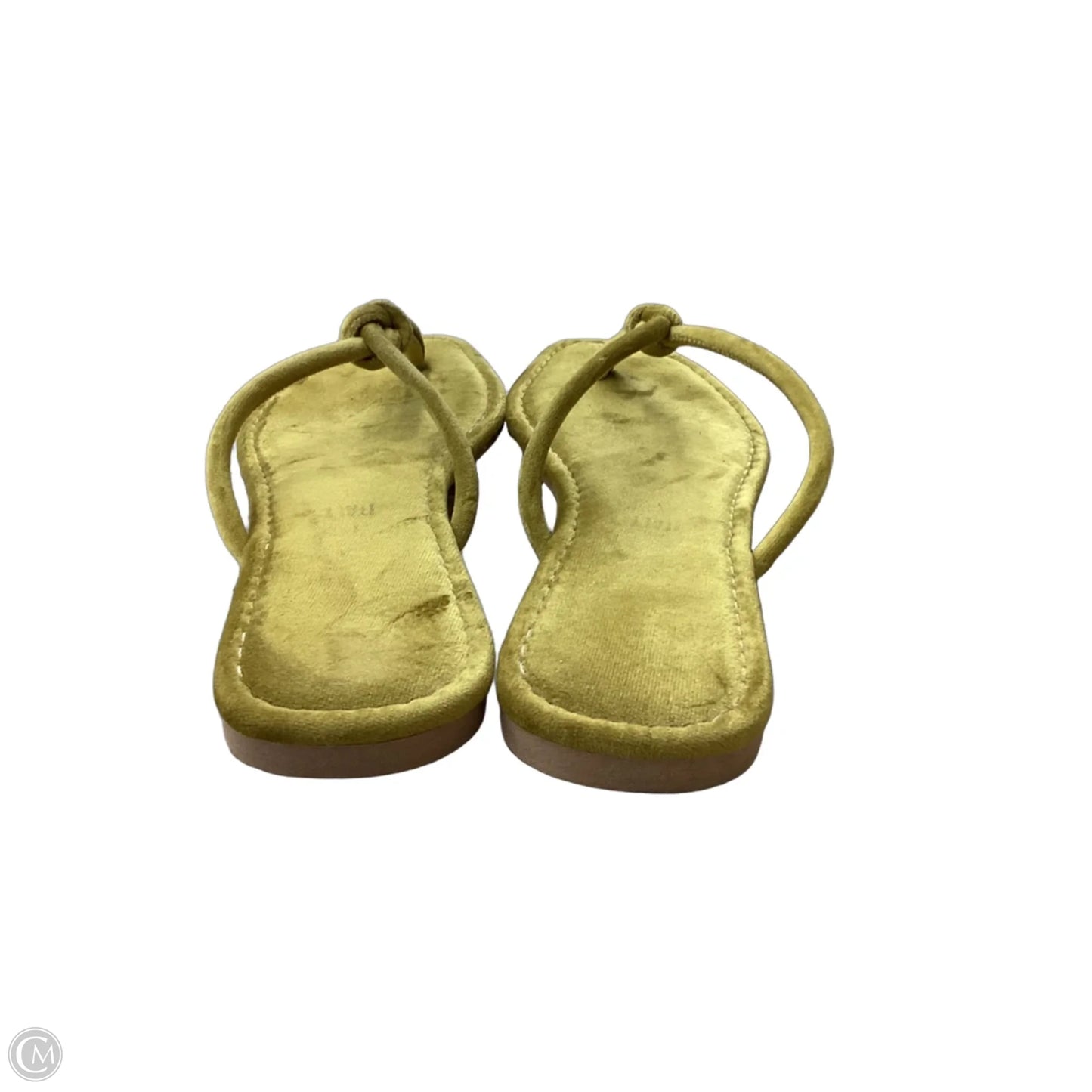 Sandals Flats By Clothes Mentor In Yellow, Size: 7.5